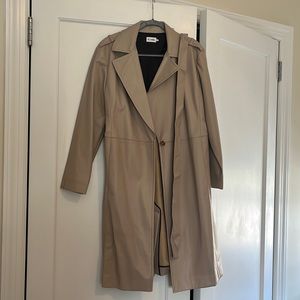 Vegan Leather trench coat